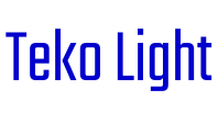 Teko Light الخط
